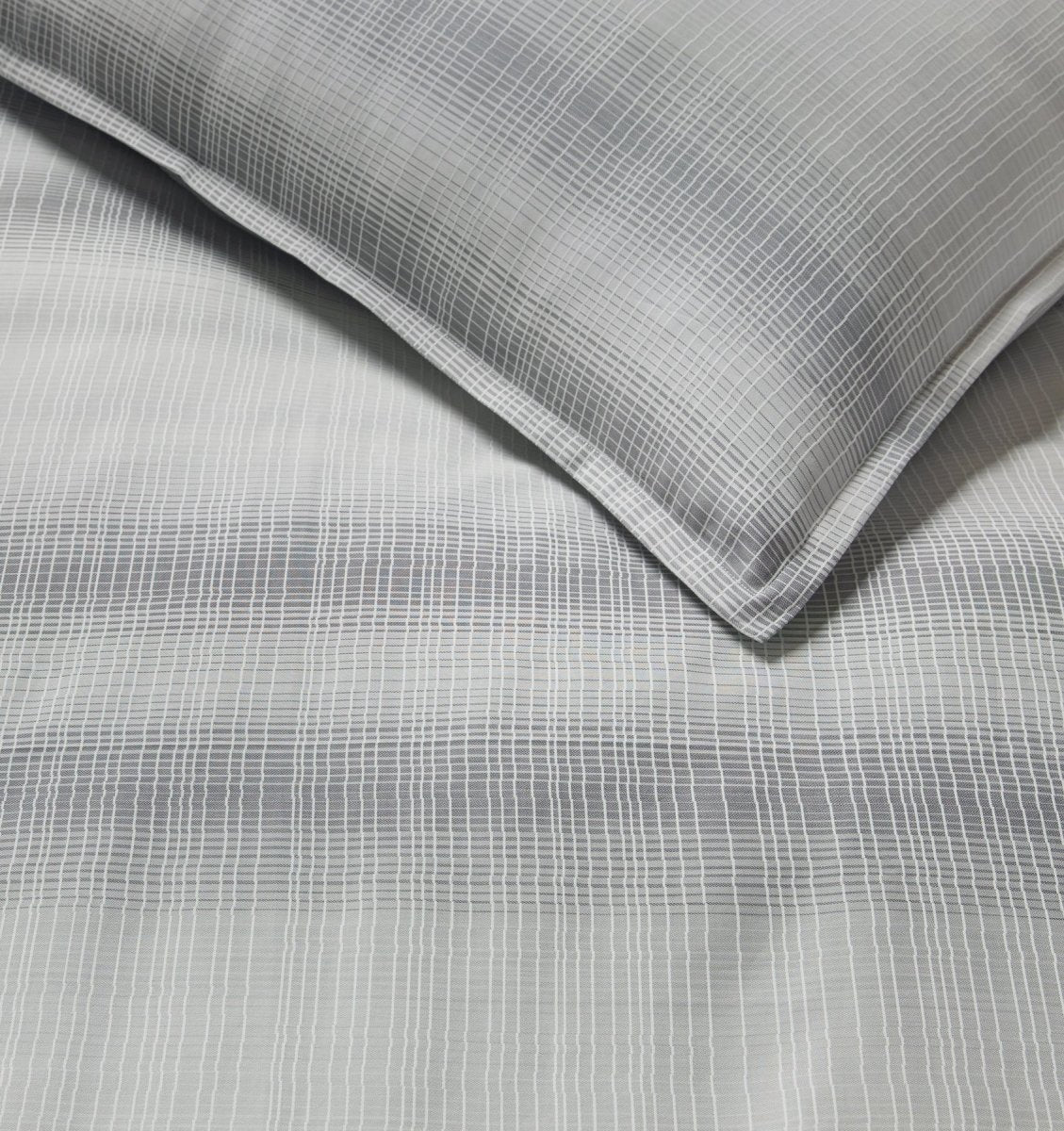 Duvet and Sham Detail - Perugia Lunar Bedding by Sferra Linens