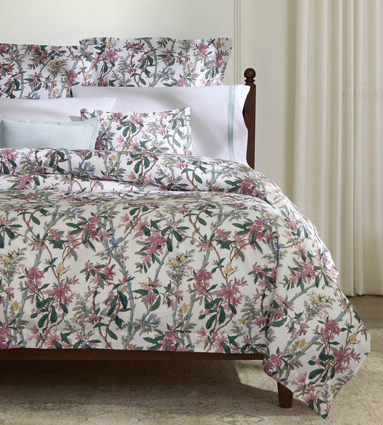 Ramaglia Duvet Cover by Sferra Linens in Blush at Fig Linens and Home - 1