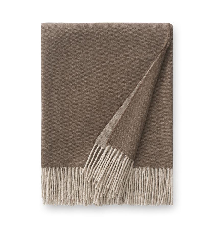Renna Walnut Throw by Sferra - Cashmere Throw Blankets at Fig Linens