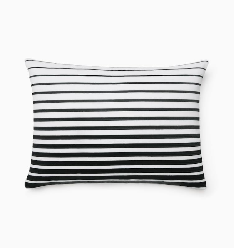Sferra Linens Orizzonte Decorative Pillow in White and Black