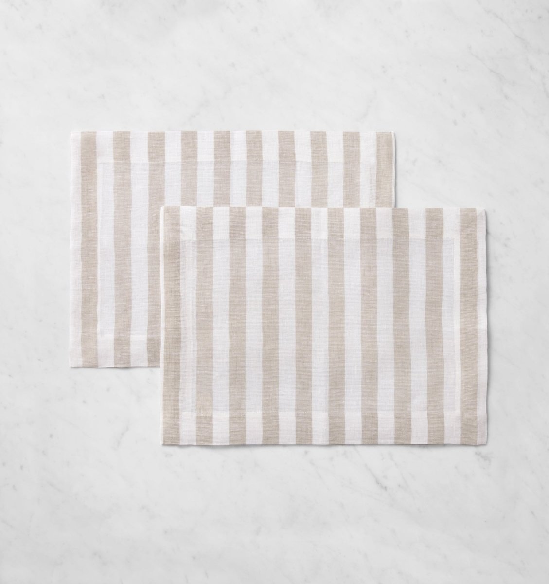 Stramare Placemats, Set of 4 by Sferra Linens PLACEMAT 14X20 - Set of 4 WHITE/NATURAL at FIG LINENS AND HOME 3
