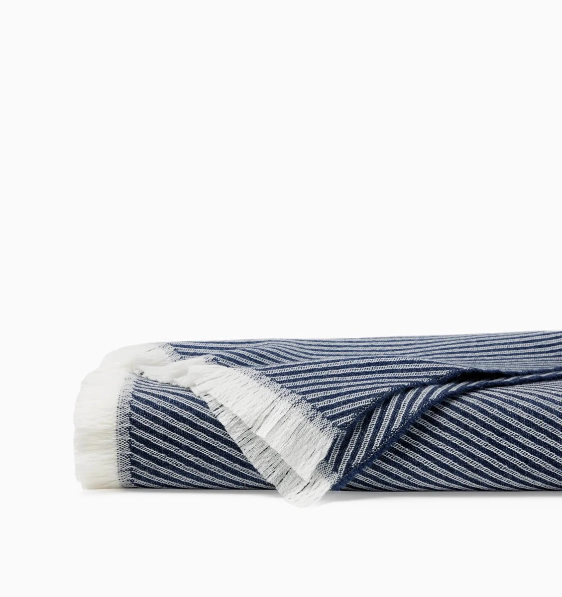 Taormina Throw by Sferra Linens in Navy at Fig Linens and Home - 1