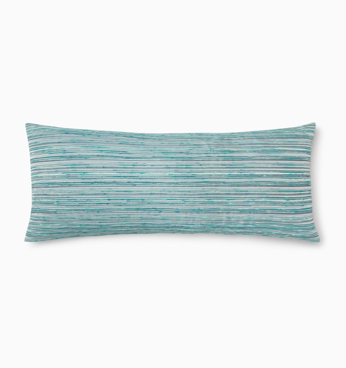 Tindari Aqua Bolster Pillow 16x36 by Sferra Linens at Fig Linens and Home