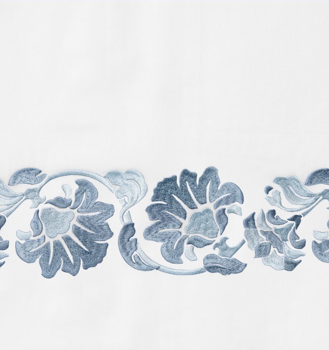 Tralcio Blue Bedding by Sferra at Fig Linens and Home - Fabric Swatch