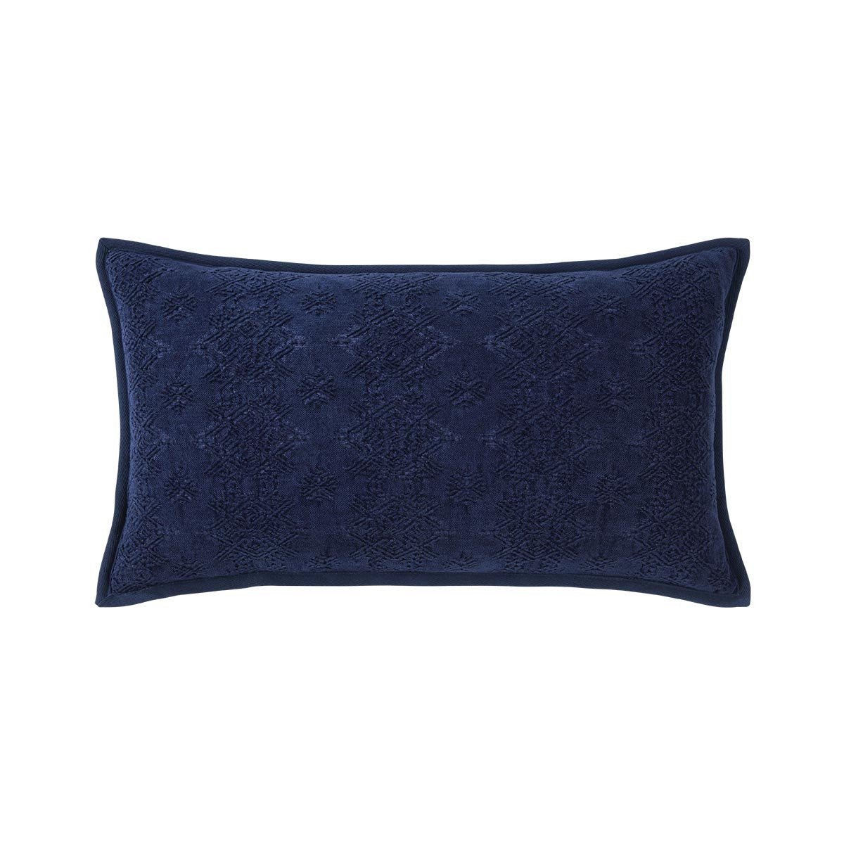 Syracuse Indigo Lumbar Pillow by Iosis | Fig Linens and Home