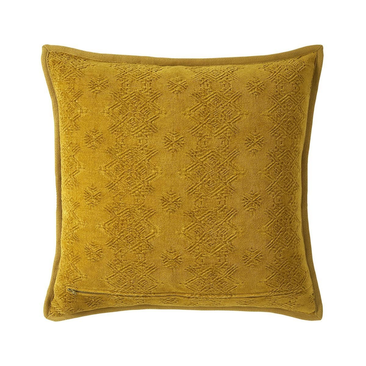 Fig Linens - Syracuse Safran Decorative Pillow by Iosis - Back
