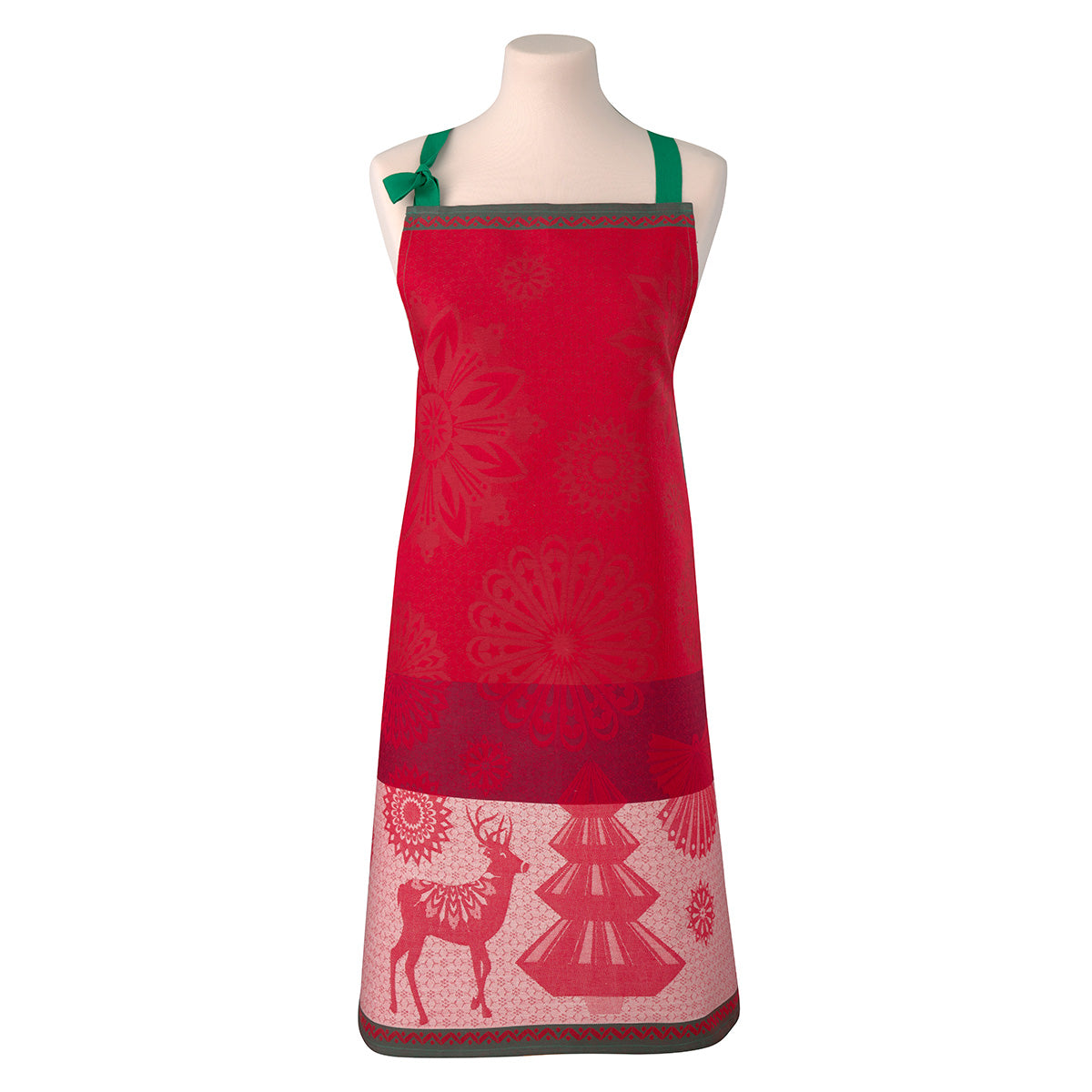 lumière d'étoiles red apron | Christmas Apron by Le Jacquard Francais at Fig Linens and Home