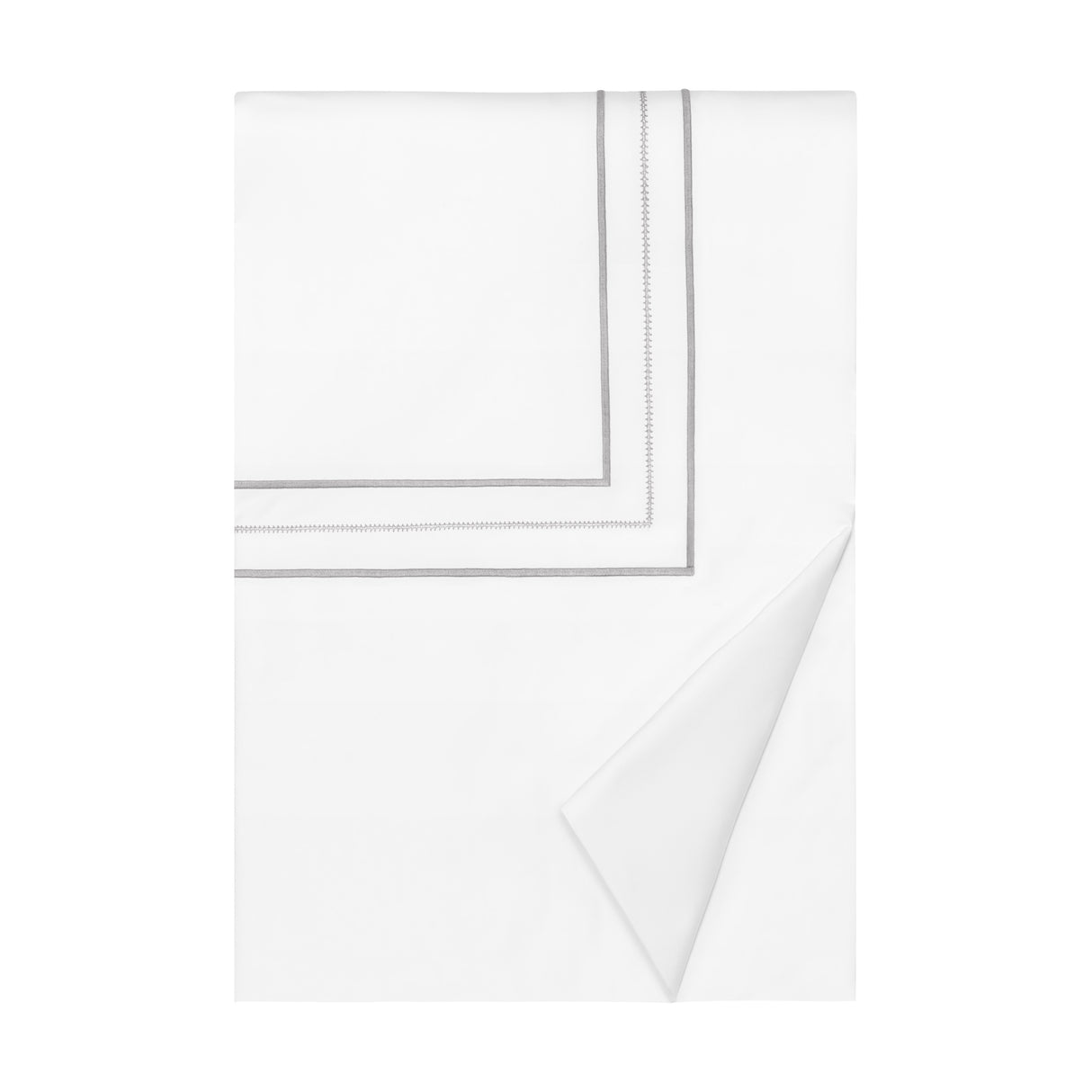 Triad Duvet Cover in White and Chrome - Home Treasures at Fig Linens and Home