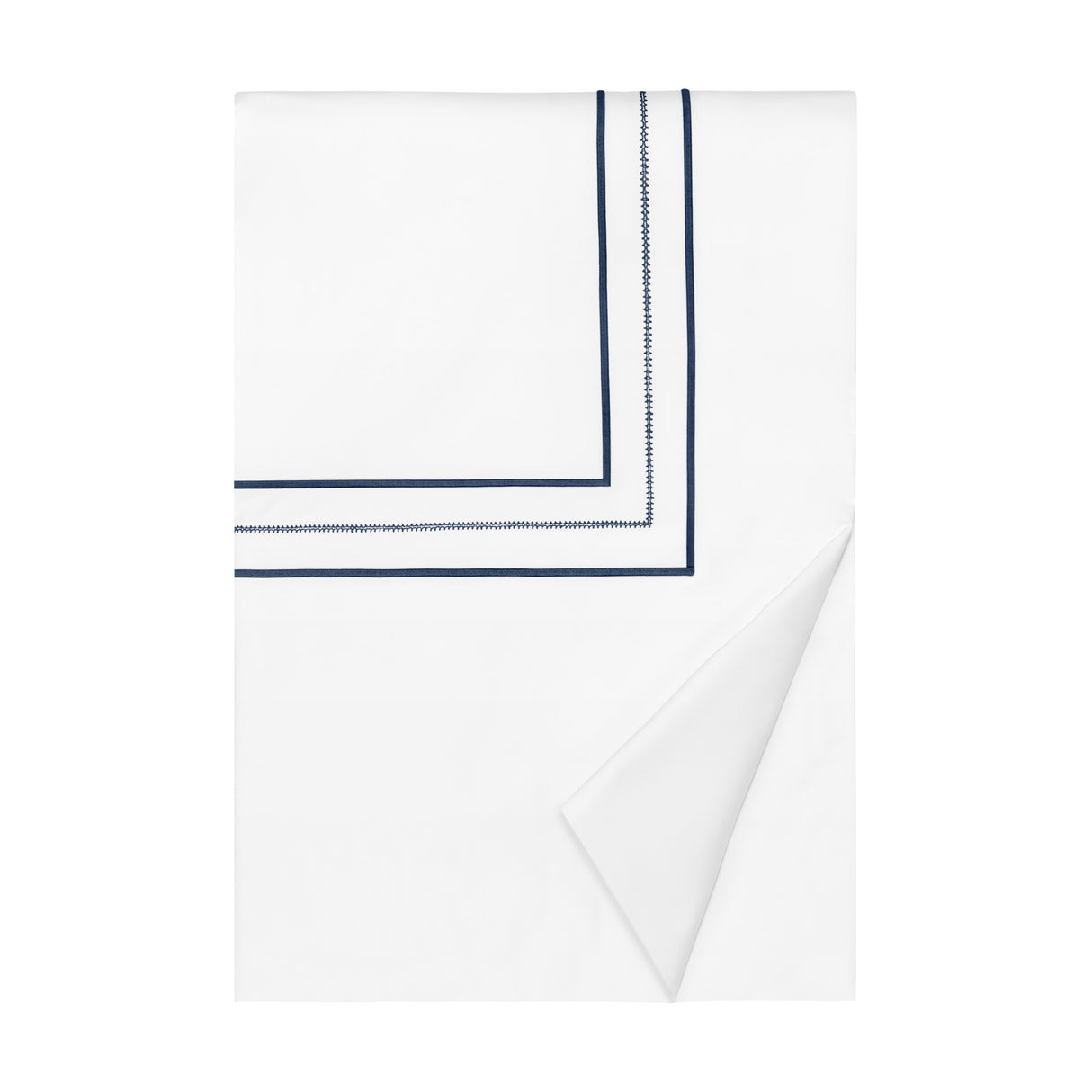 Triad Duvet Cover in White and Navy - Home Treasures at Fig Linens and Home