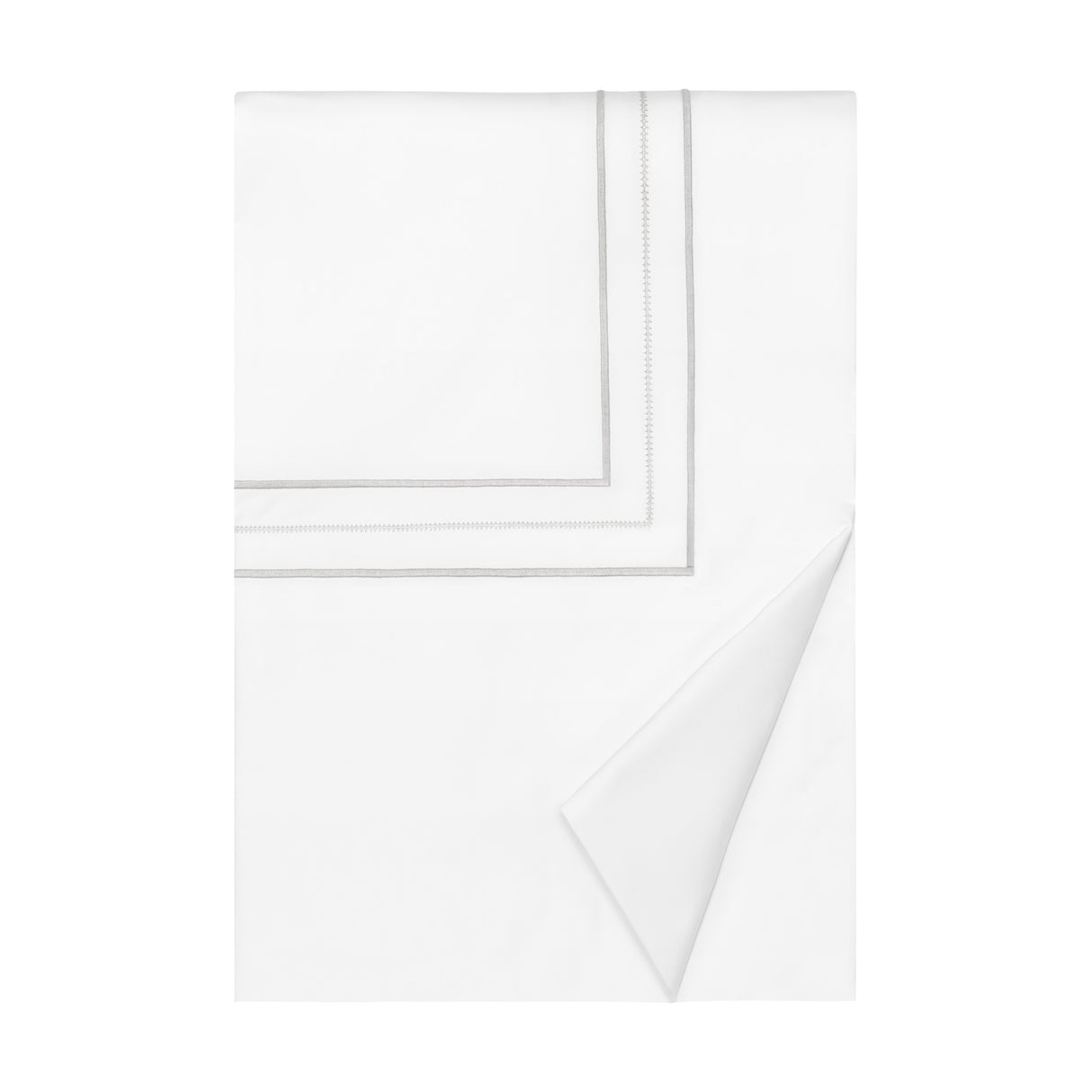 Triad Duvet Cover in White and Pebble - Home Treasures at Fig Linens and Home