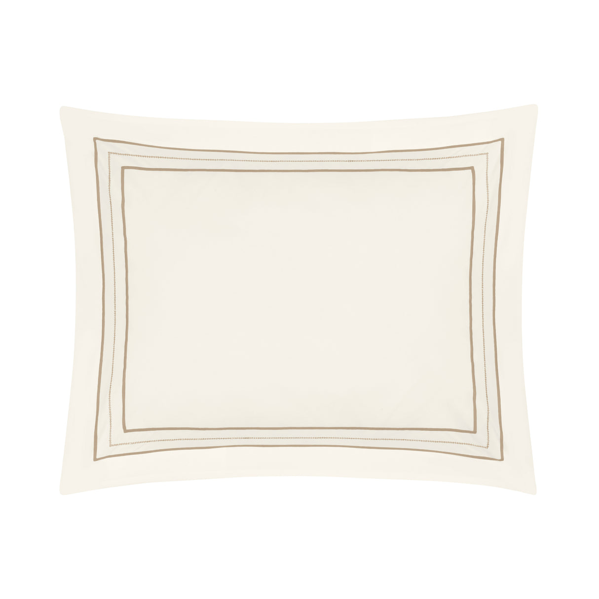 Triad Pillow Sham in Ivory and Candlelight - Home Treasures at Fig Linens and Home
