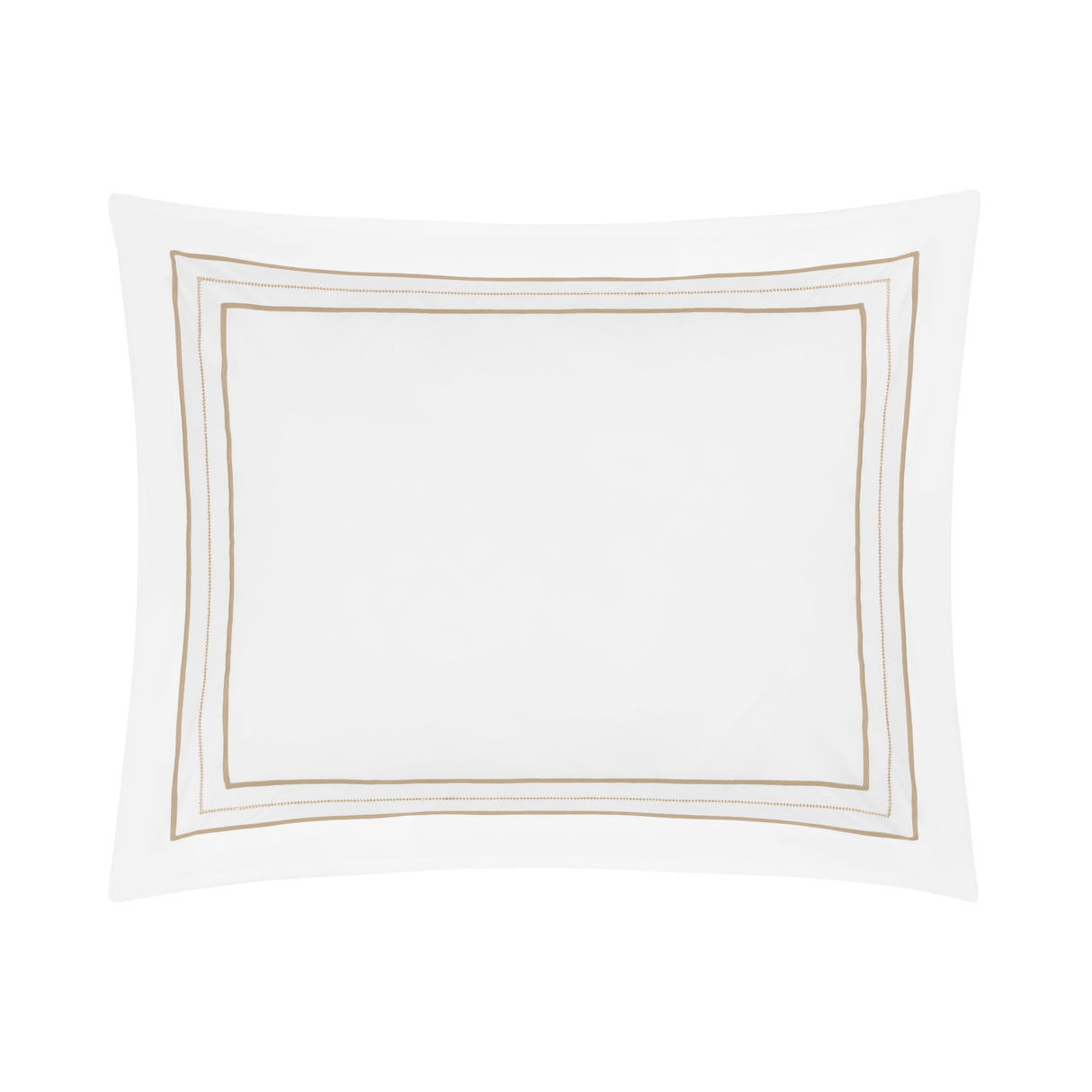 Triad Pillow Sham in White and Candlelight - Home Treasures at Fig Linens and Home