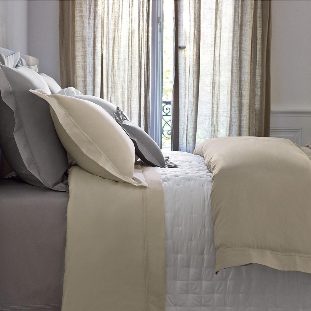 Yves Delorme Triomphe Duvets and Shams by Yves Delorme - Standard Sham Blanc at FIG LINENS AND HOME - 2