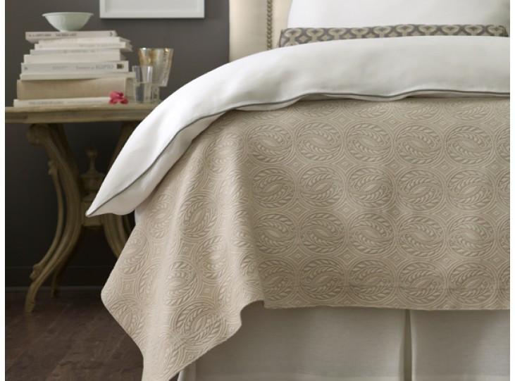 Bedskirt - Vienna Tailored Matelassé White Bed Skirt by Peacock Alley | Fig Linens and Home