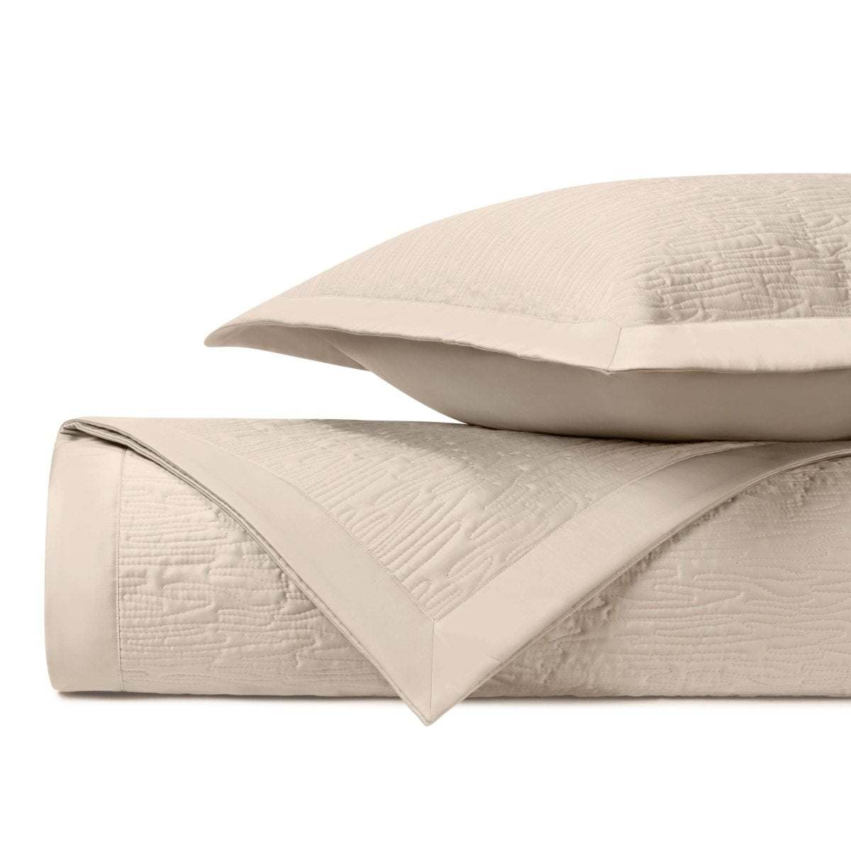 WAVE Quilted Coverlet in Caramel by Home Treasures at Fig Linens and Home