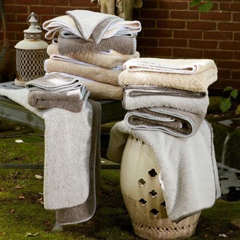 Whipstitch bath towel collection - Whipstitch cotton terry towels - Matouk - Fig Linens