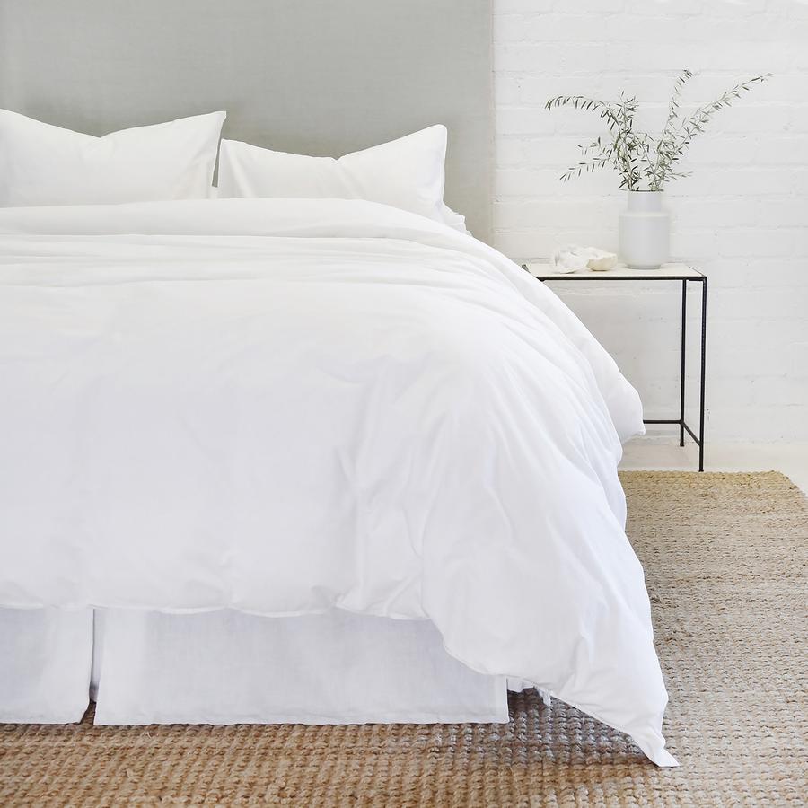 Pom Pom at Home - Parker White Cotton Sateen Duvet Set | Fig Linens