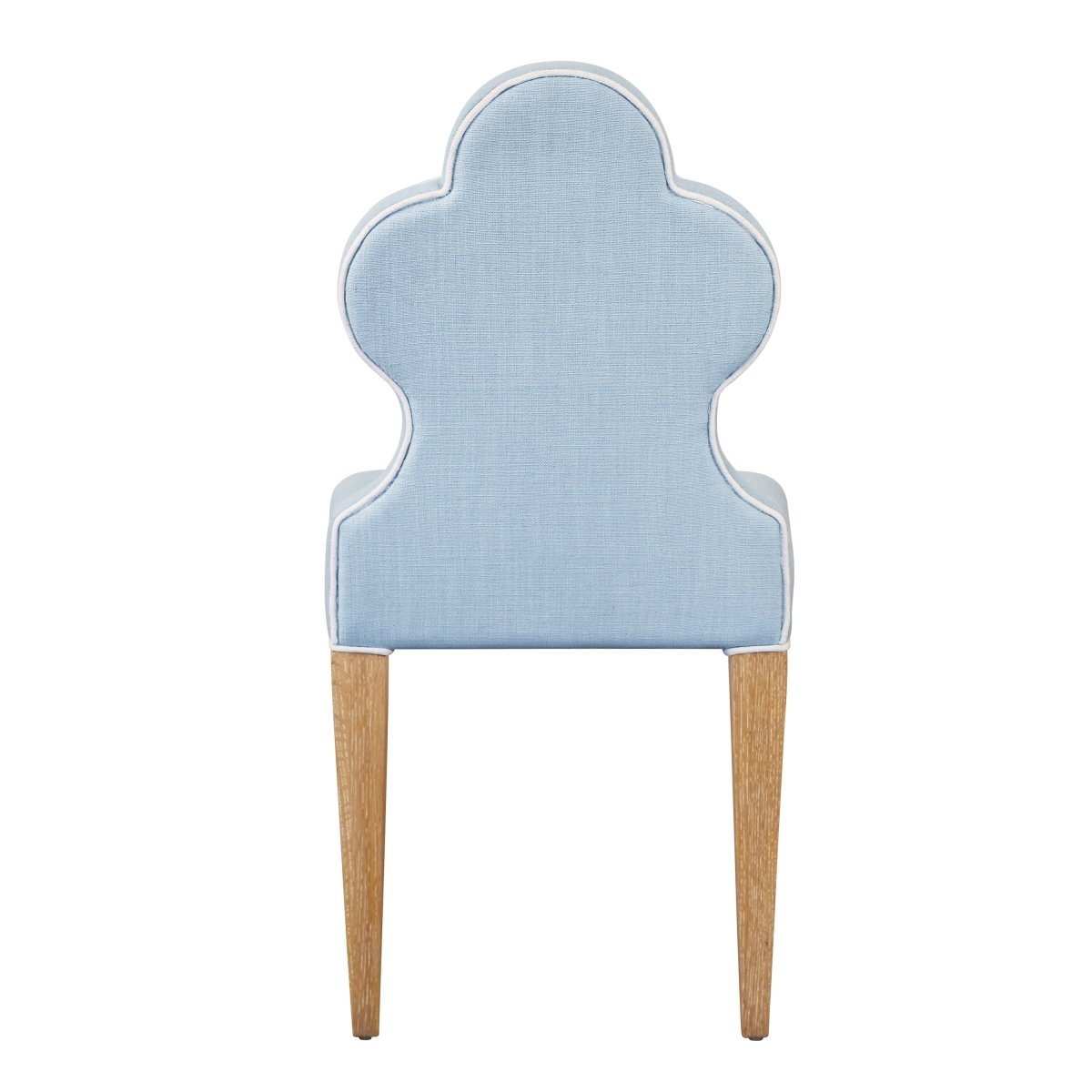 Adelaide Light Blue Dining Chair by Worlds Away | Fig Linens and Home - Back View