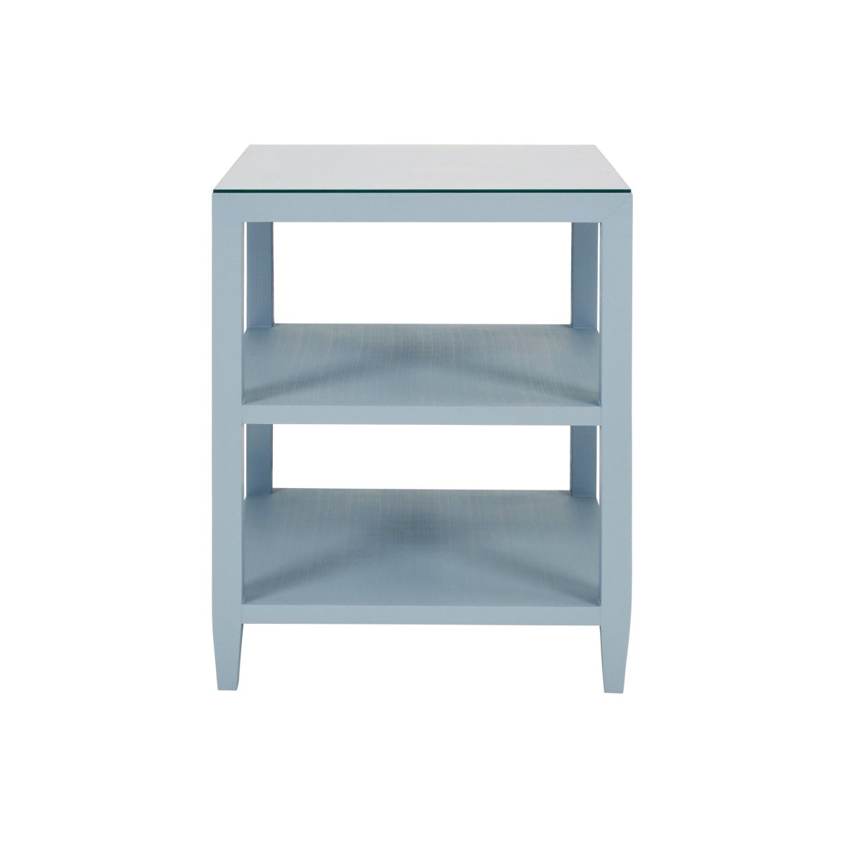 Amie Light Blue Side Table by Worlds Away at Fig Linens and Home - Front View