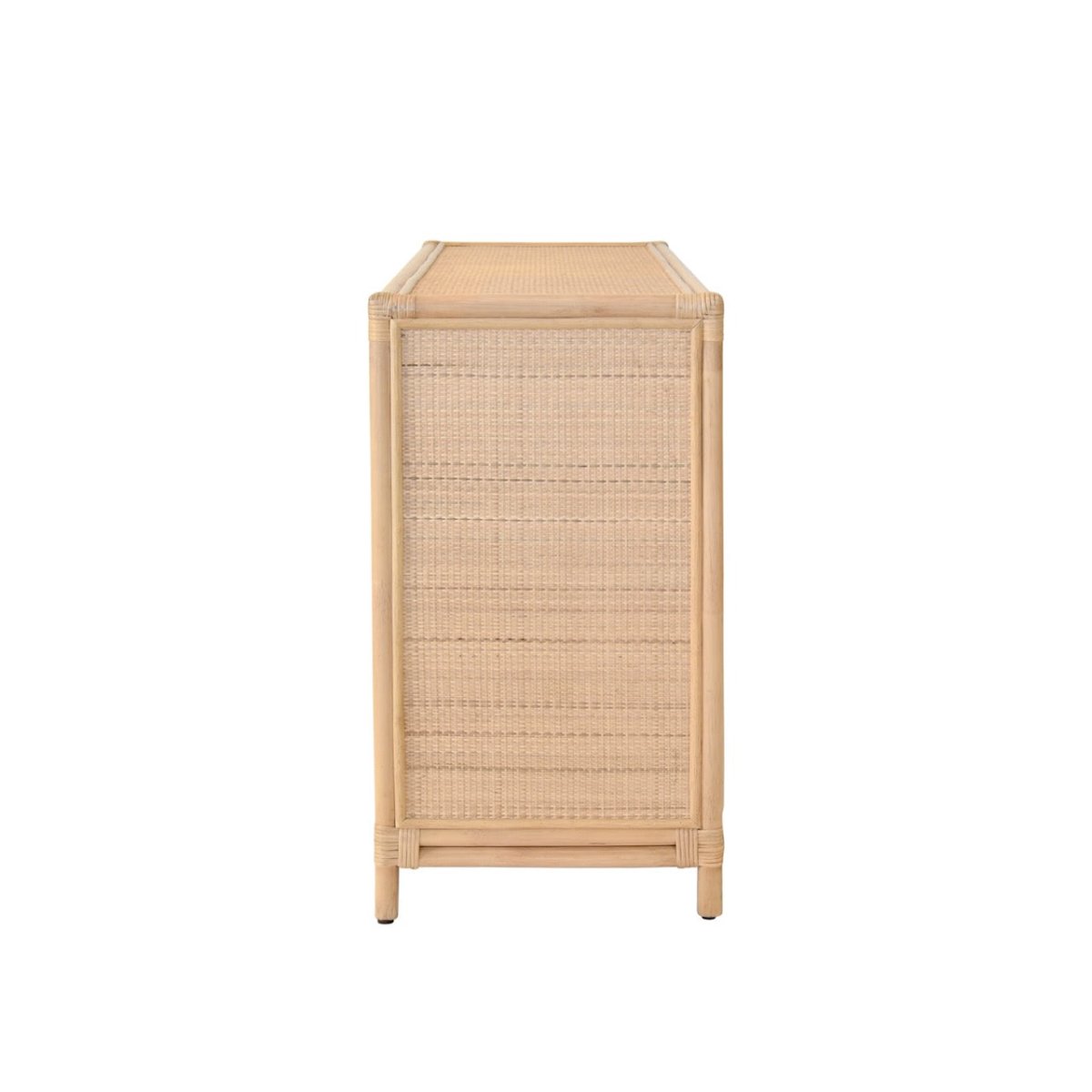 Aria Natural Buffet Cabinet | Worlds Away Furniture at Fig Linens & Home - Cabinet Side View