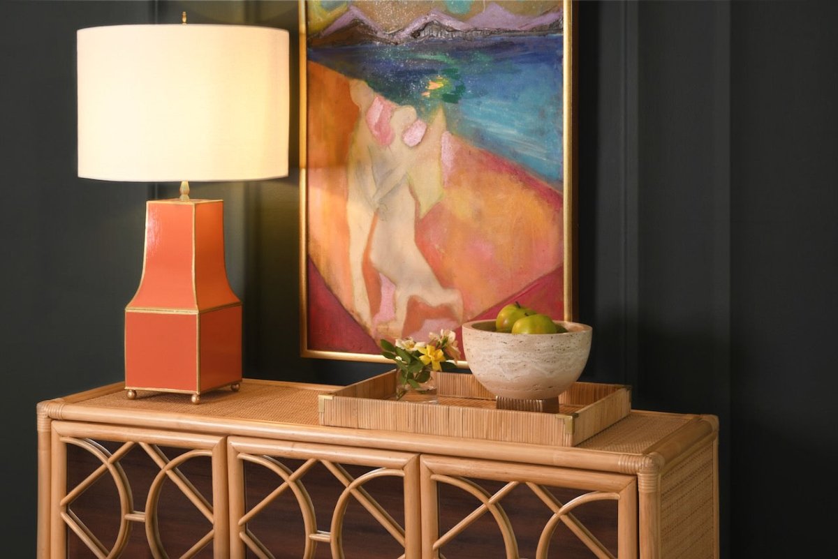 Aria Natural Buffet Cabinet | Worlds Away Furniture - Lifestyle View of Cabinet 2