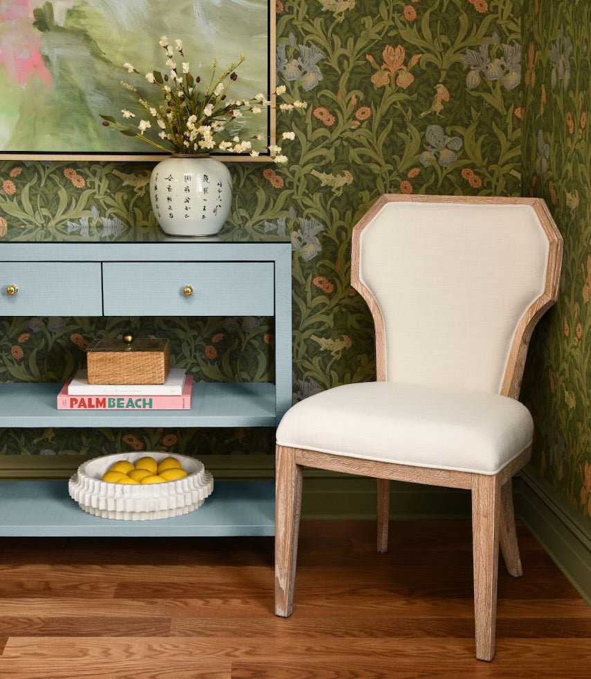 Briar Light Blue Console Table by Worlds Away at Fig Linens and Home | Lifestyle 2