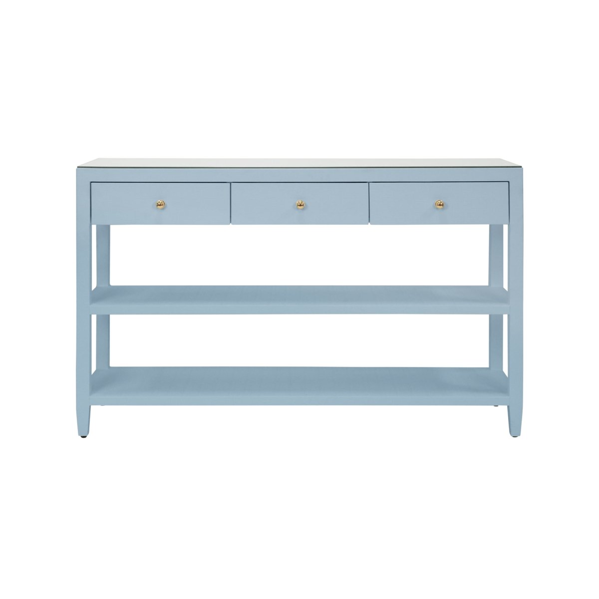 Briar Light Blue Console Table by Worlds Away | Foyer Table at Fig Linens and Home 1