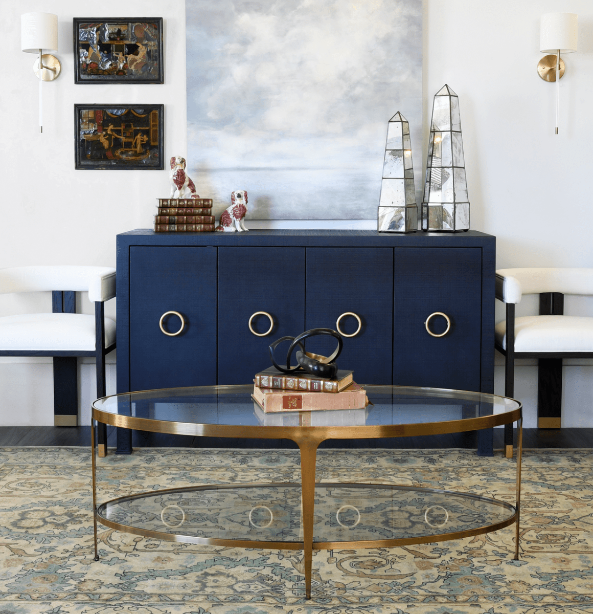 Bristow Acrylic & Brass Sconce by Worlds Away at Fig Linens and Home - Lifestyle 1