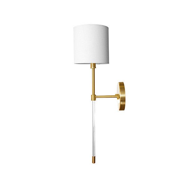Bristow Acrylic & Brass Sconce by Worlds Away - Side View