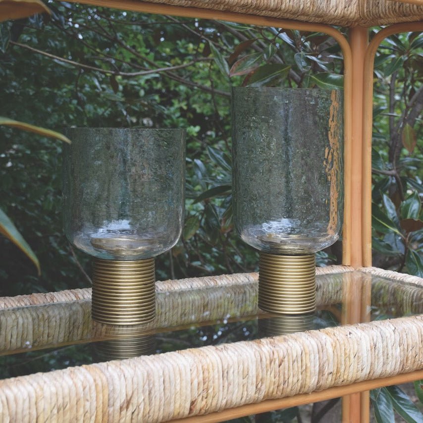 Cadey Large Candle Holder | Worlds Away Votive Pillar Holder - Lifestyle at Fig Linens and Home 3