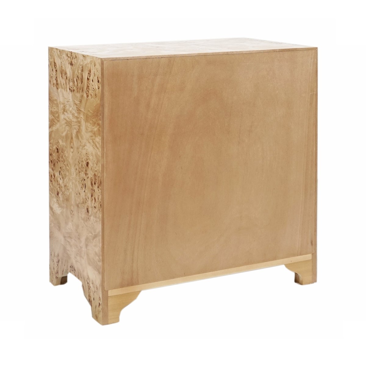 Calvin Burlwood Side Table by Worlds Away at Fig Linens and Home - Back of Chest View