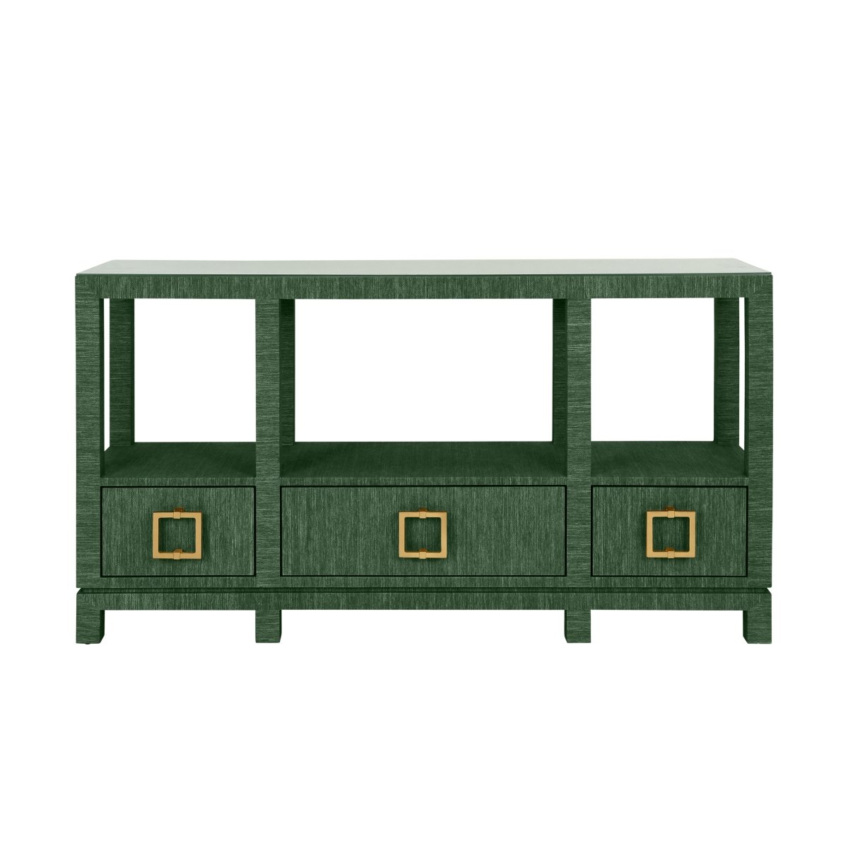 Campbell Green Console Table by Worlds Away | Front View at Fig Linens and Home