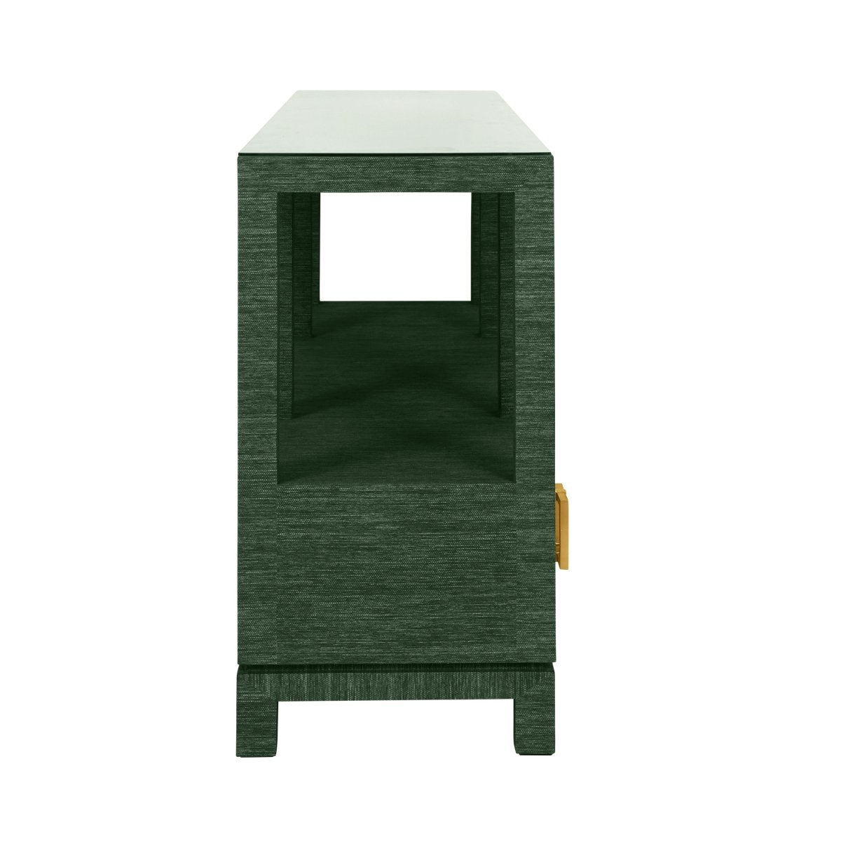 Campbell Green Console Table by Worlds Away | Side View at Fig Linens and Home 1
