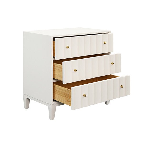Carmack White Side Table by Worlds Away at Fig Linens and Home - View 5