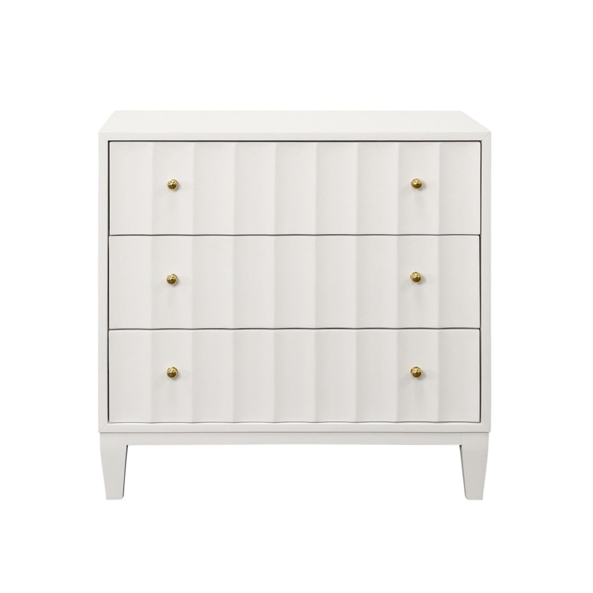 Carmack White Side Table by Worlds Away at Fig Linens and Home - View 1