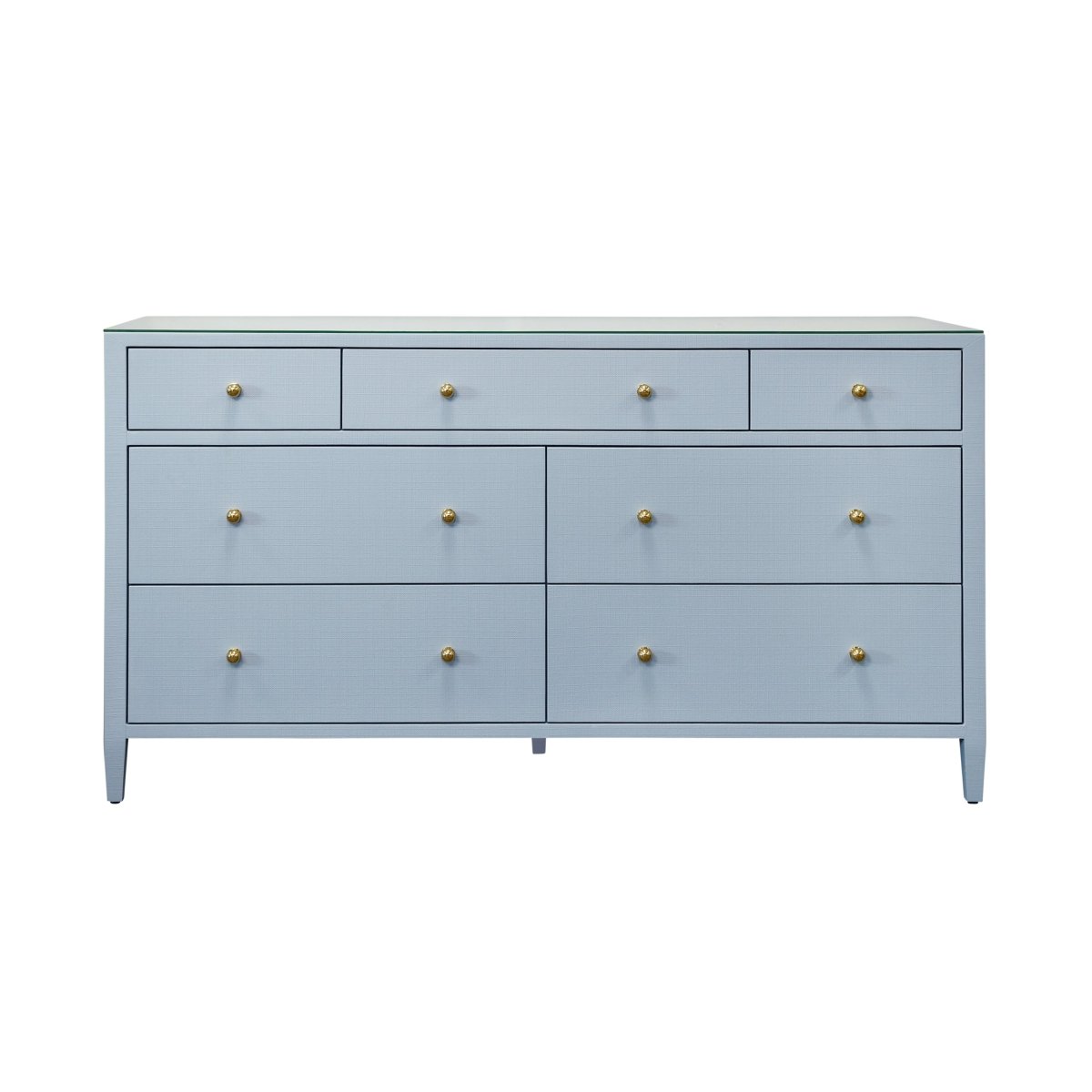 Carnegie Light Blue Cabinet by Worlds Away 34"H x 62"W x 20"D Light Blue at FIG LINENS AND HOME 1