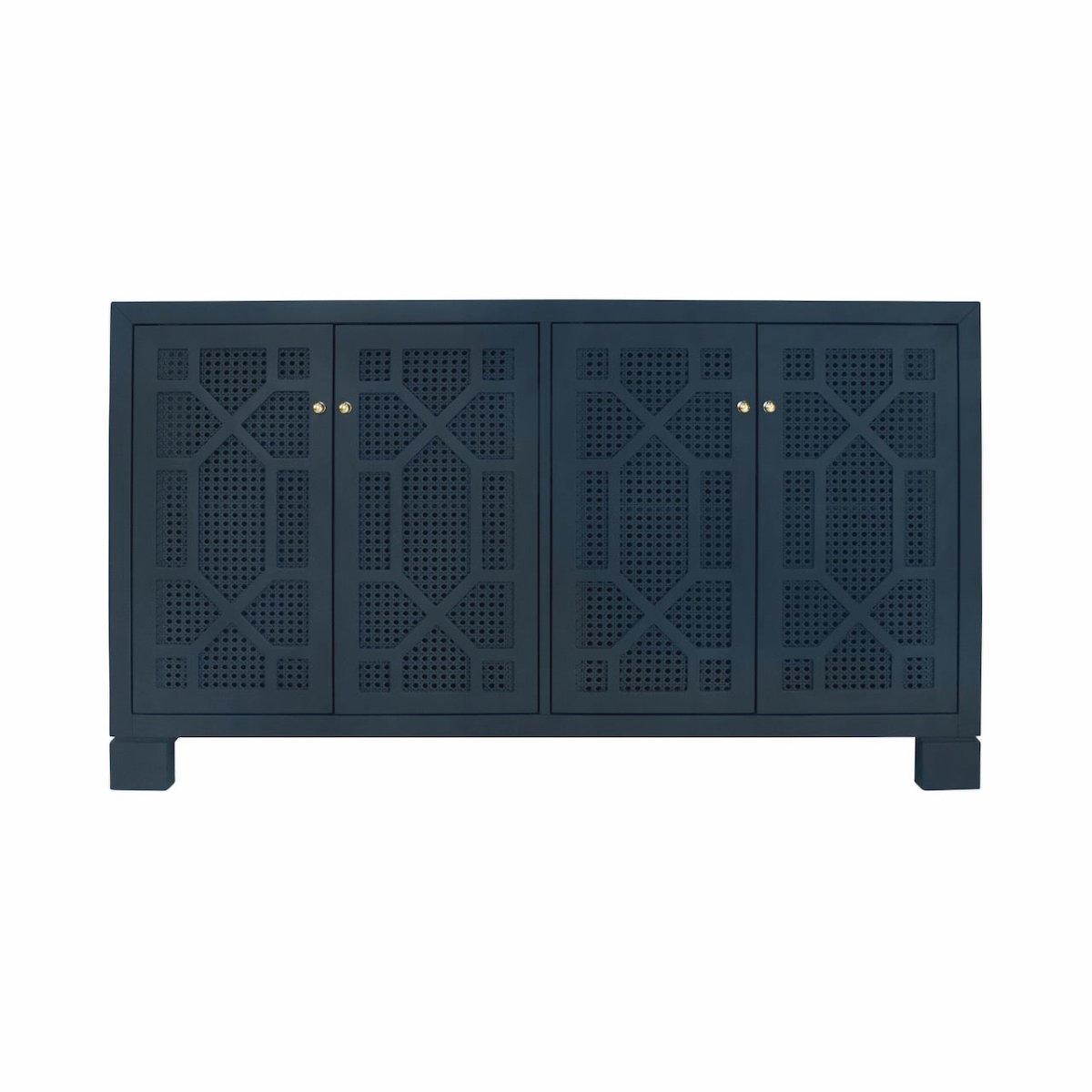 Claire Navy Blue Buffet | Worlds Away 4 Doors Consoles & Sideboards at Fig Linens and Home 2