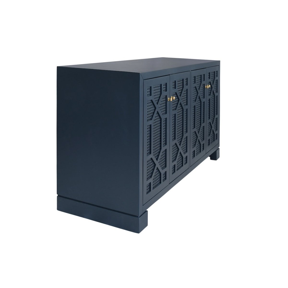 Claire Navy Blue Buffet | Worlds Away 4 Doors Consoles & Sideboards at Fig Linens and Home 3