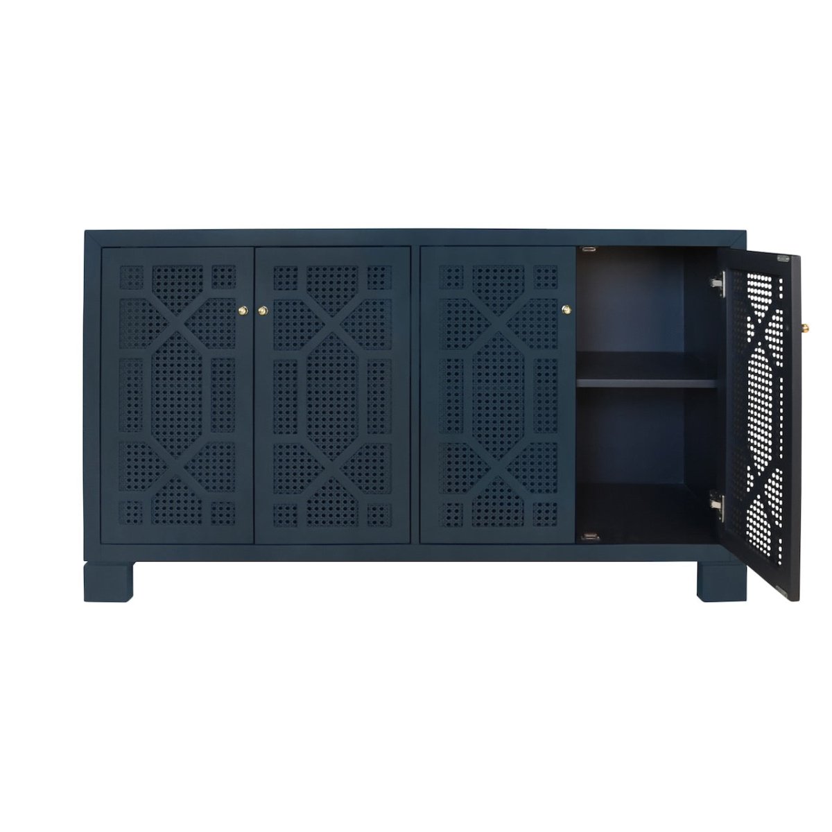 Claire Navy Blue Buffet | Worlds Away 4 Doors Consoles & Sideboards at Fig Linens and Home 1