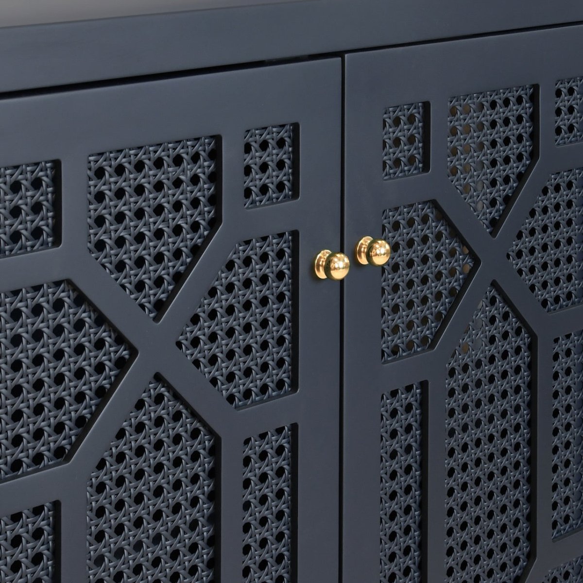 Claire Navy Blue Buffet | Worlds Away 4 Doors Consoles & Sideboards at Fig Linens and Home 7