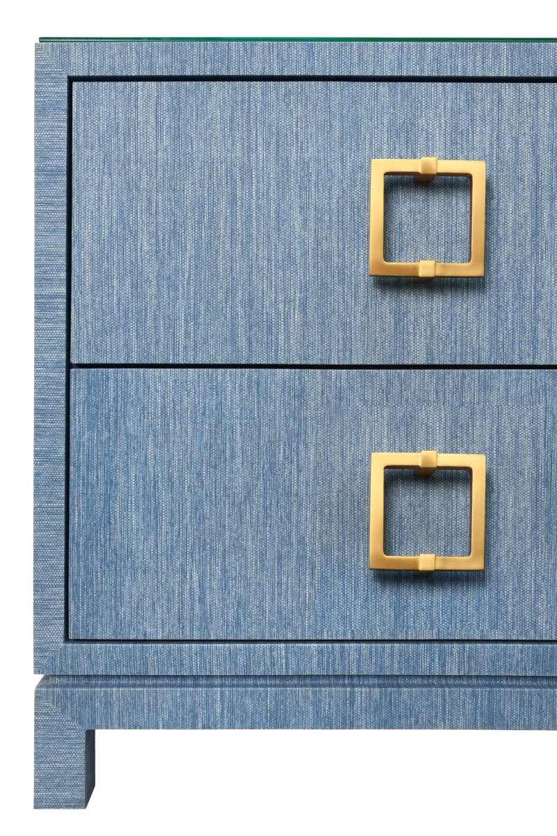 Cole Blue Side Table by Worlds Away 29"H x 28"W x 18"D Blue at FIG LINENS AND HOME 4