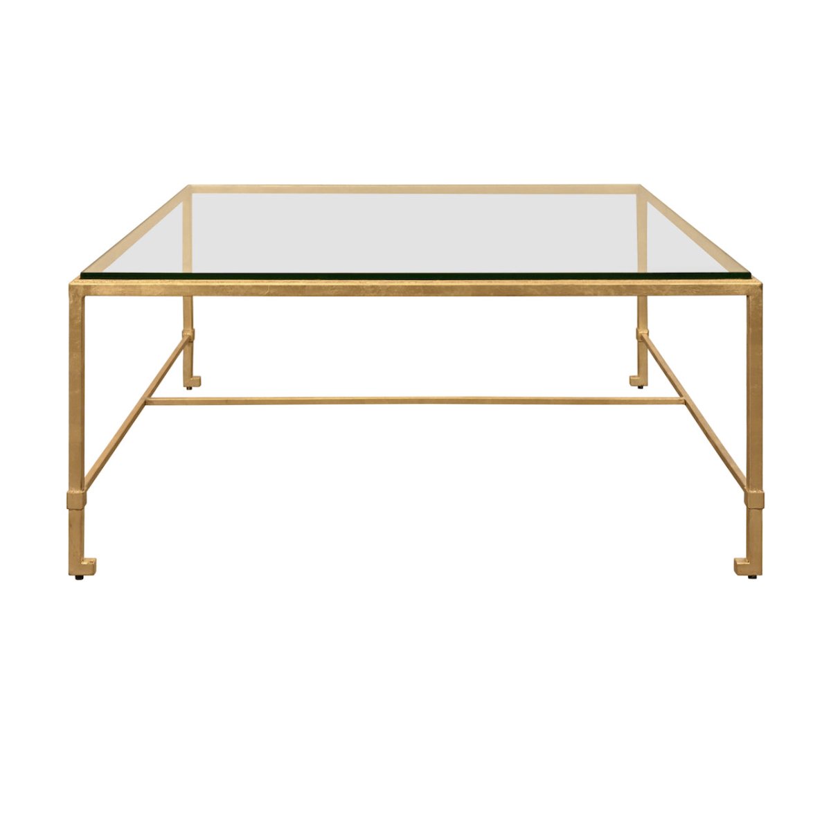 Worlds Away Connelly Gold Leaf Coffee Table at Fig Linens and Home - Side
