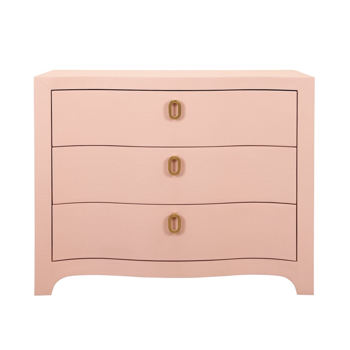 Cora Pink Chest by Worlds Away | 3-Drawer Dresser at Fig Linens and Home 1