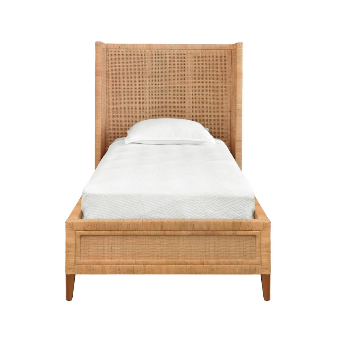 Dolly Twin Bed Frame by Worlds Away | Twin Rattan Bed at Fig Linens and Home View 1