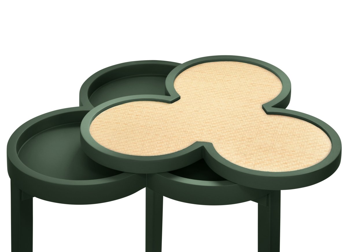 Dylan Dark Green Cigar Table by Worlds Away | Clover-Top Drinks Table at Fig Linens and Home 2
