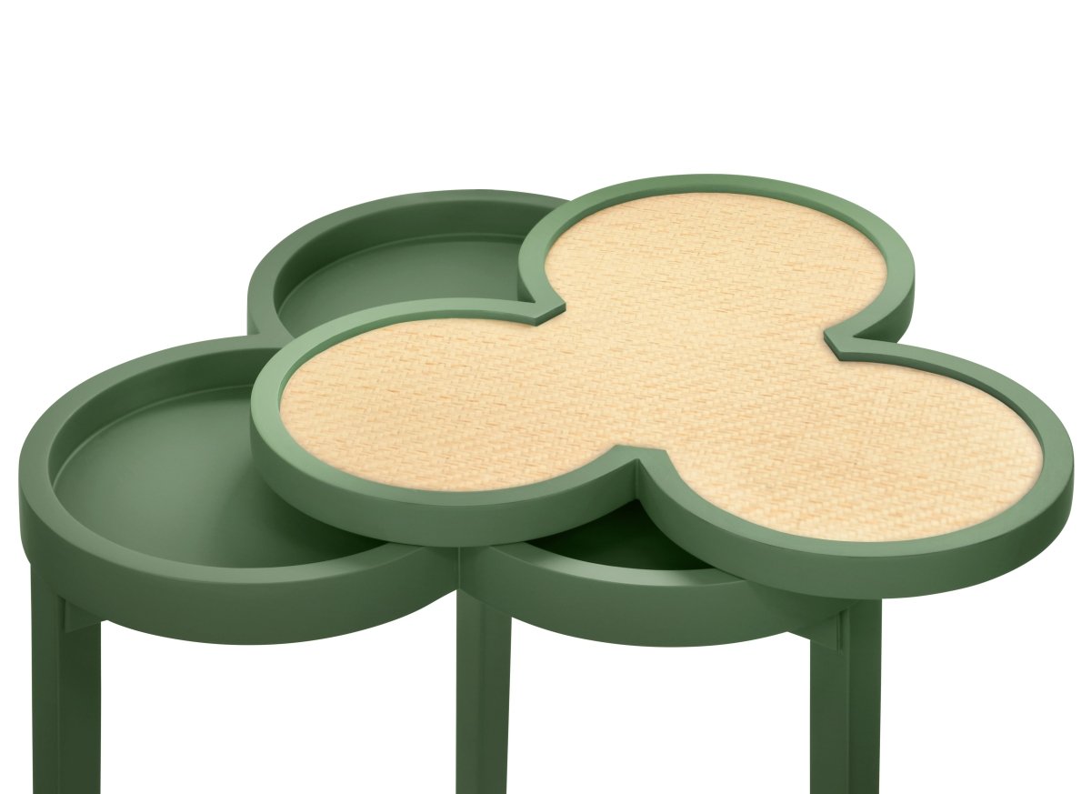 Dylan Green Cigar Table by Worlds Away | Clover-Top Drinks Table at Fig Linens and Home 2