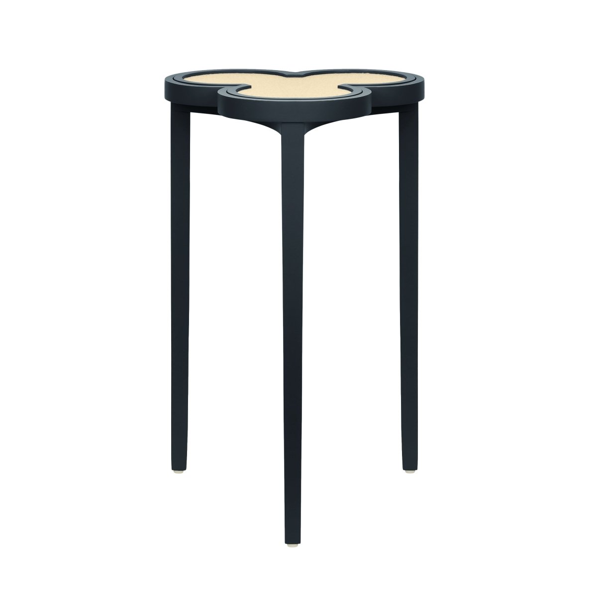 Dylan Navy Blue Cigar Table by Worlds Away | Clover-Top Drinks Table at Fig Linens and Home 1