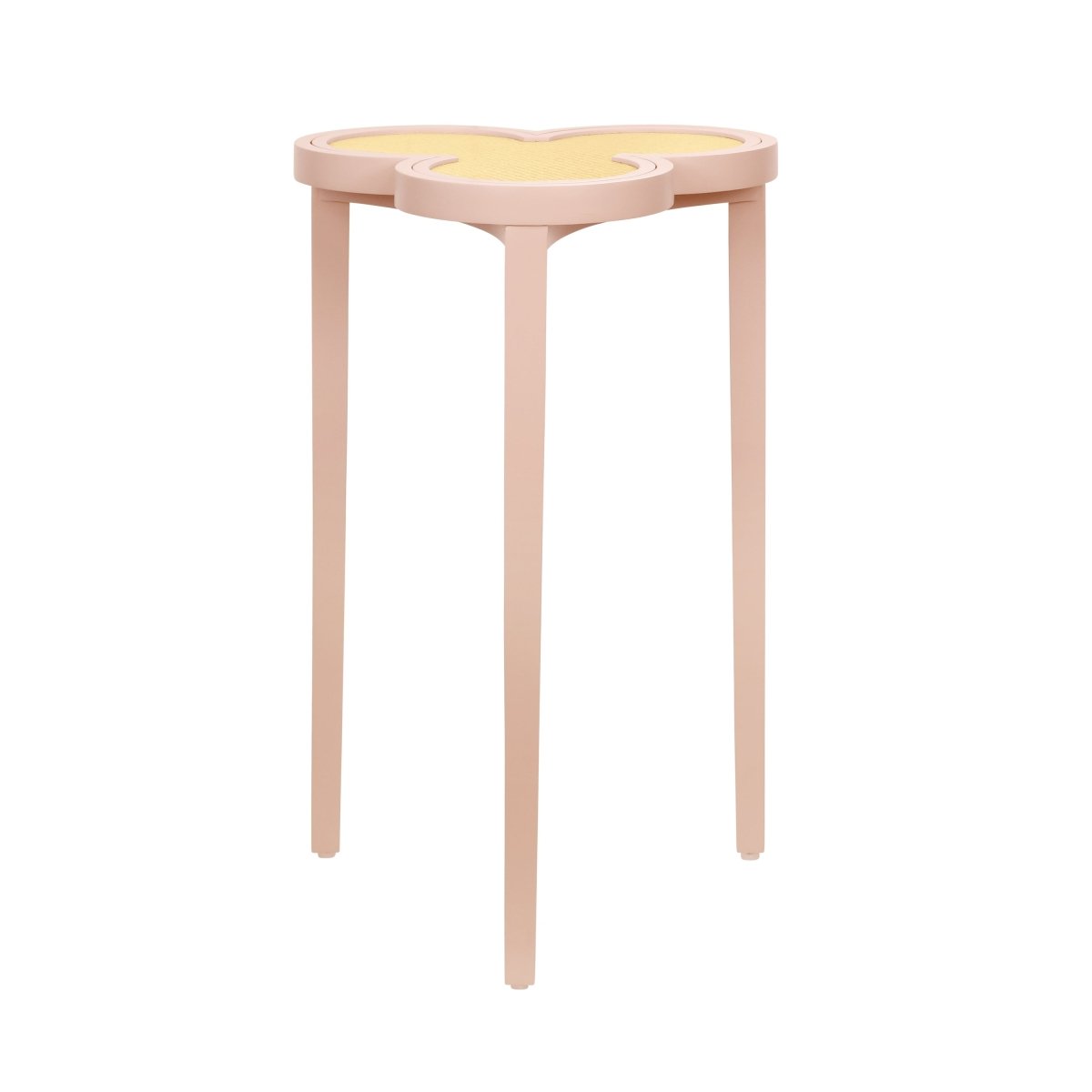 Dylan Pink Cigar Table by Worlds Away | Clover-Top Drinks Table at Fig Linens and Home 1