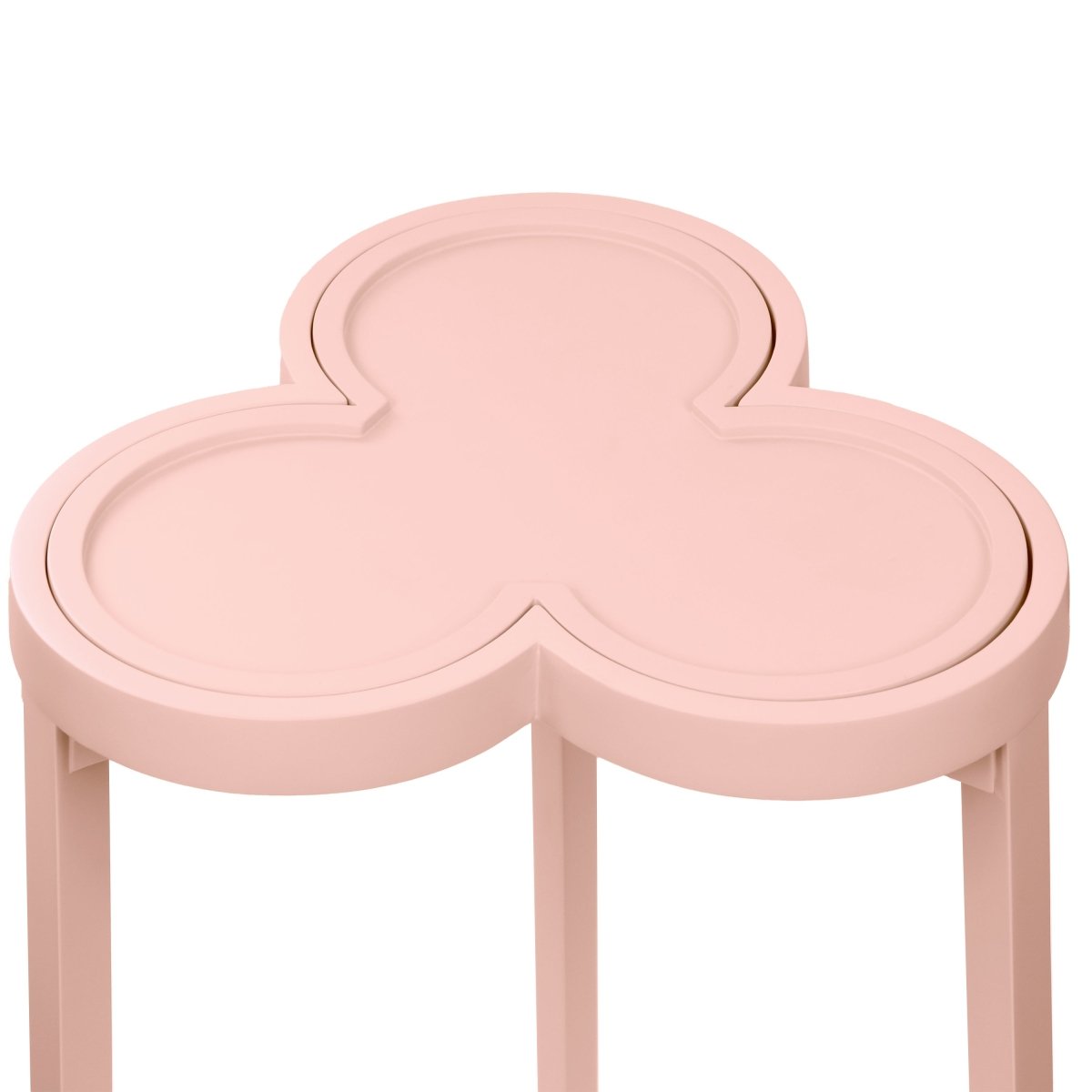 Dylan Pink Cigar Table by Worlds Away | Clover-Top Drinks Table at Fig Linens and Home 5