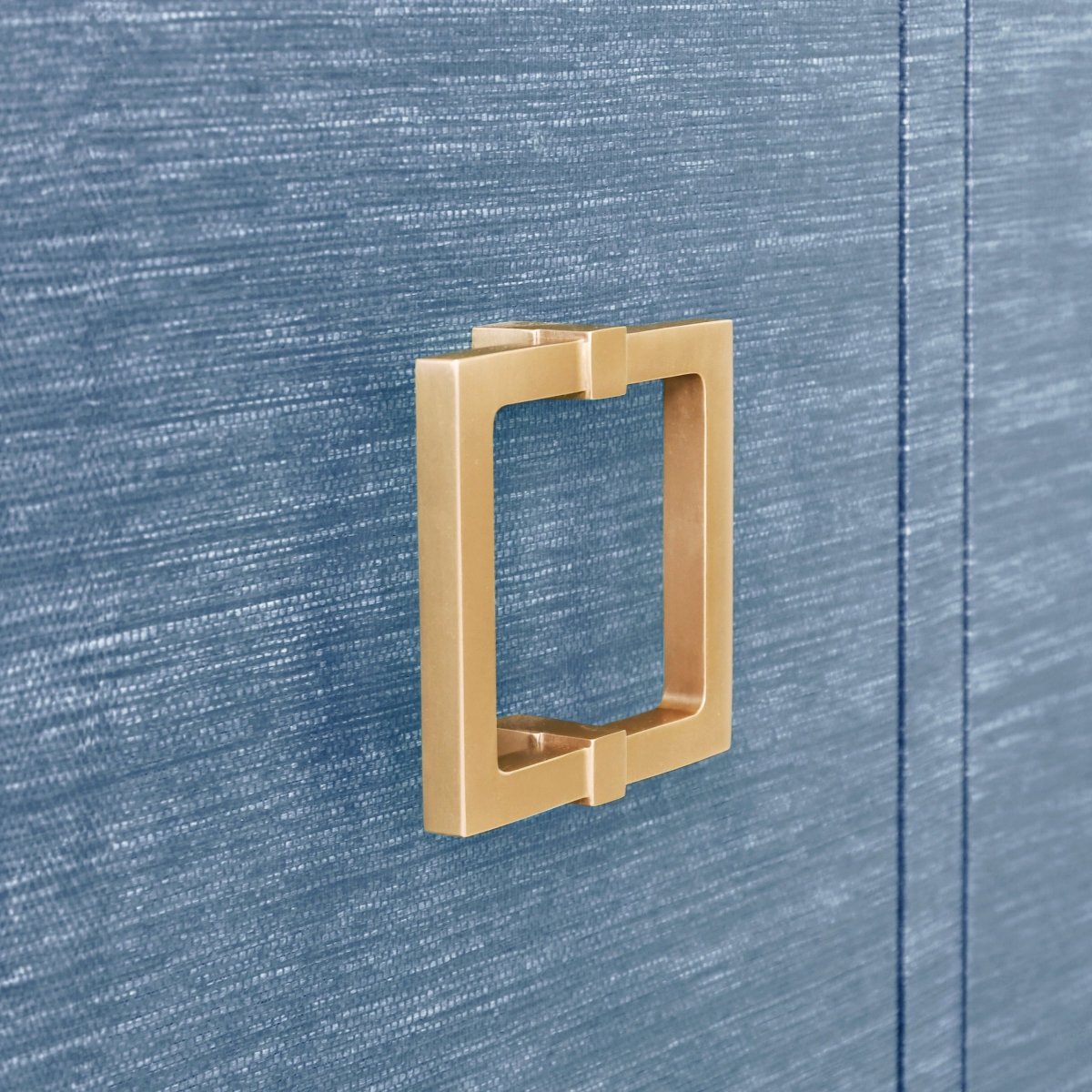 Worlds Away Effie Blue Buffet | Grasscloth Console at Fig Linens and Home - Hardware View 1